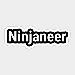 Ninjaneer White Sticker